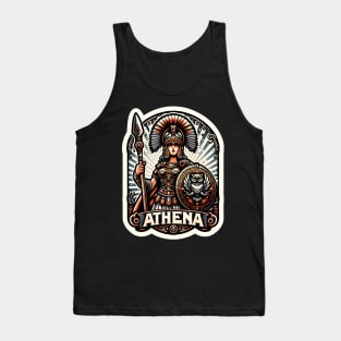 Athena: Majestic Greek Goddess of Wisdom and War Tank Top